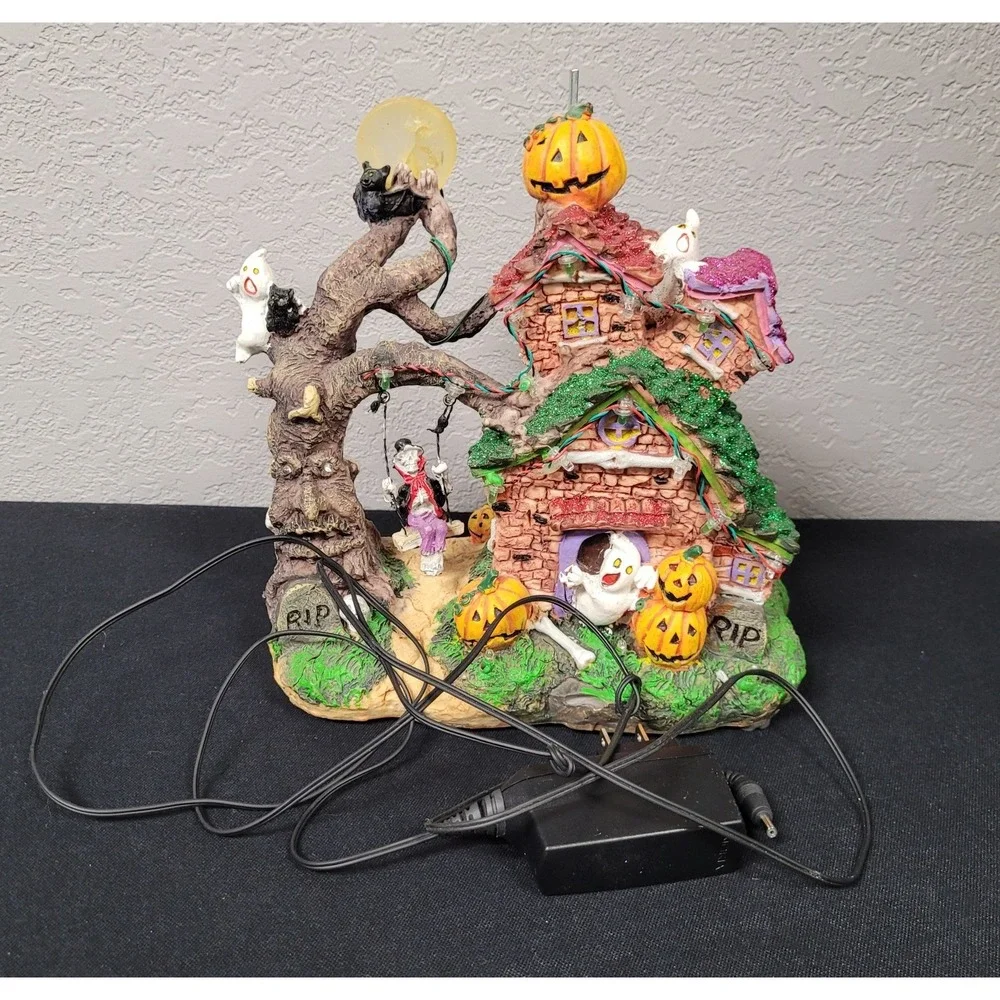 Target LED Village With Flying Witch - Halloween Decoration 2009 See Description